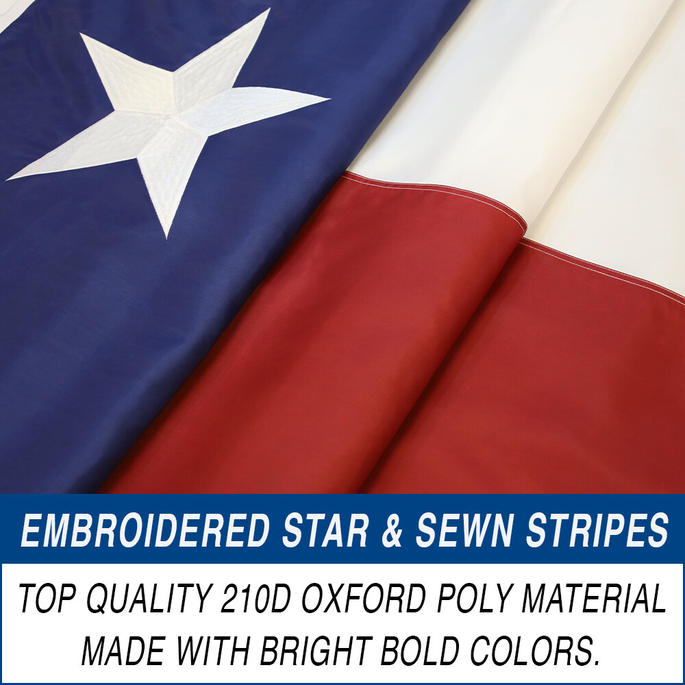 Embroidered Texas Flag 4x6ft Embroidered State of Texas Flag gallery