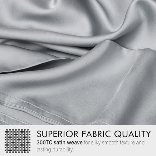 Sheets Bed Sheet Set, 100% Rayon derived from Bamboo, Luxuriously Queen Silver gallery