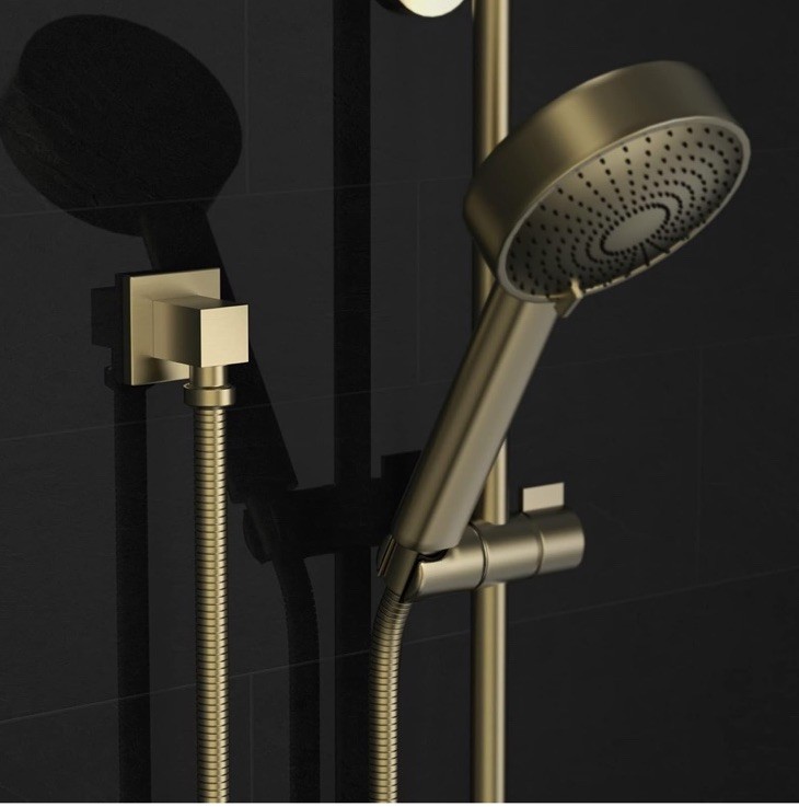 🔥Faucet Wall-Mount Supply Wall Elbow for Hand Held Shower in Brush Gold gallery