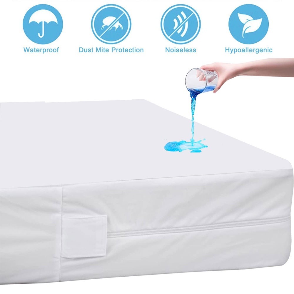 Zippered Mattress Encasement Waterproof Protector Mattress Cover Deep Pocket 16" gallery