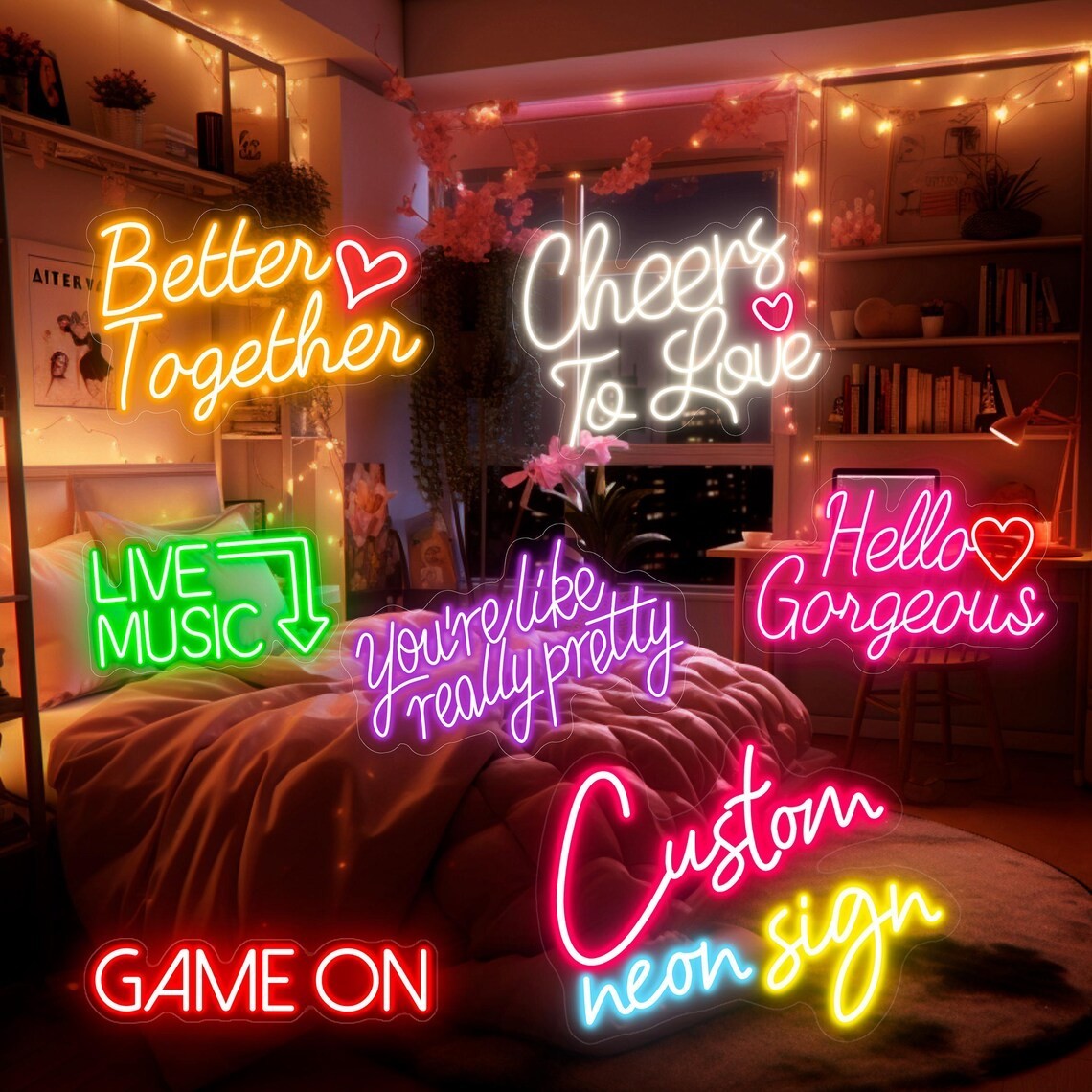 Custom Personalized Neon LED Light Signs Birthday Wedding Party Room Wall Decor gallery