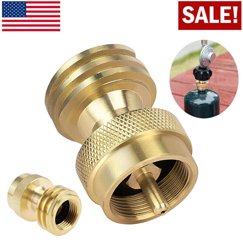 Solid Brass Steak Saver Propane Tank Adapter 1lb to 20lb Grill Bottle Converter gallery