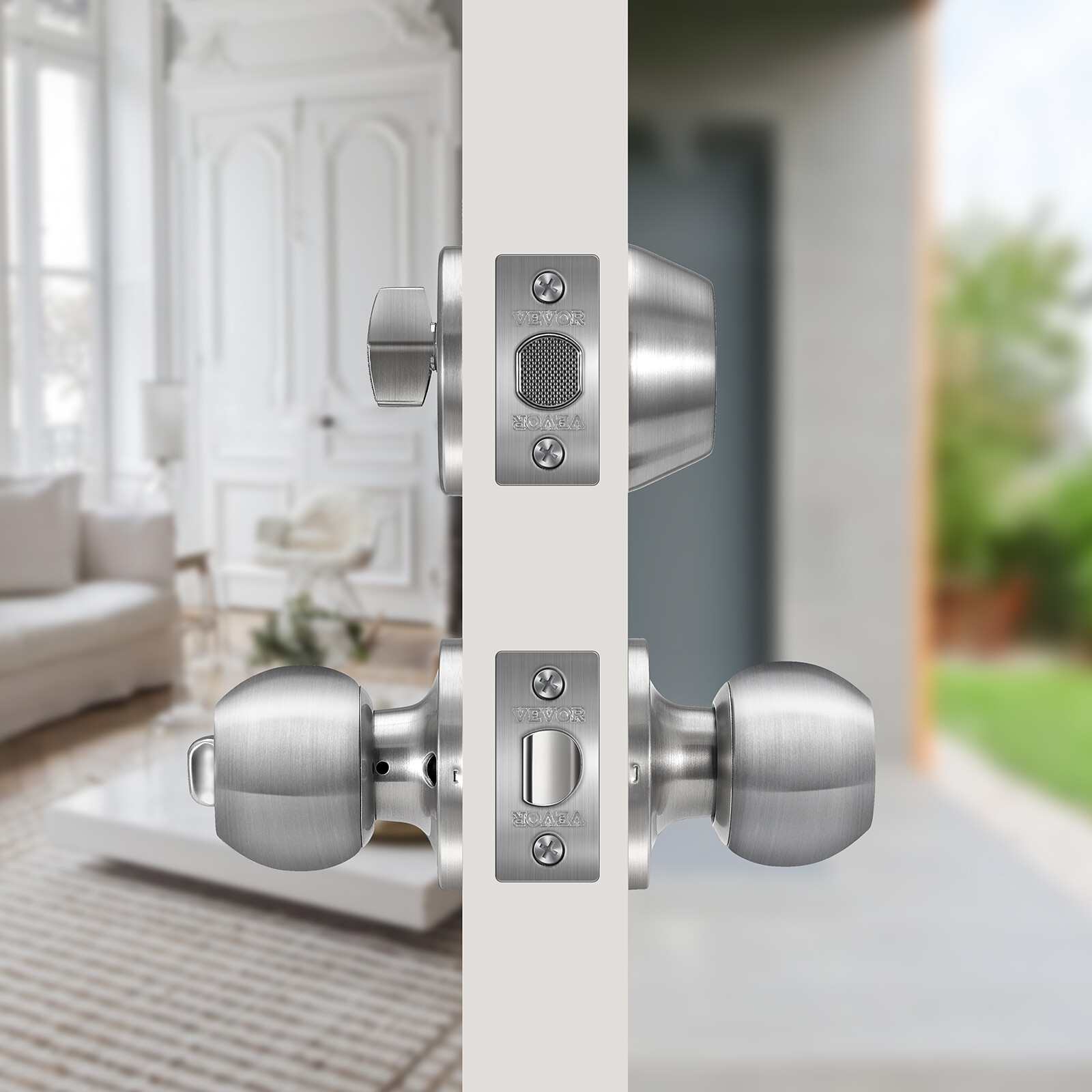 Entry Door Knob and Deadbolt Set Satin Nickel Single Cylinder Deadbolt gallery