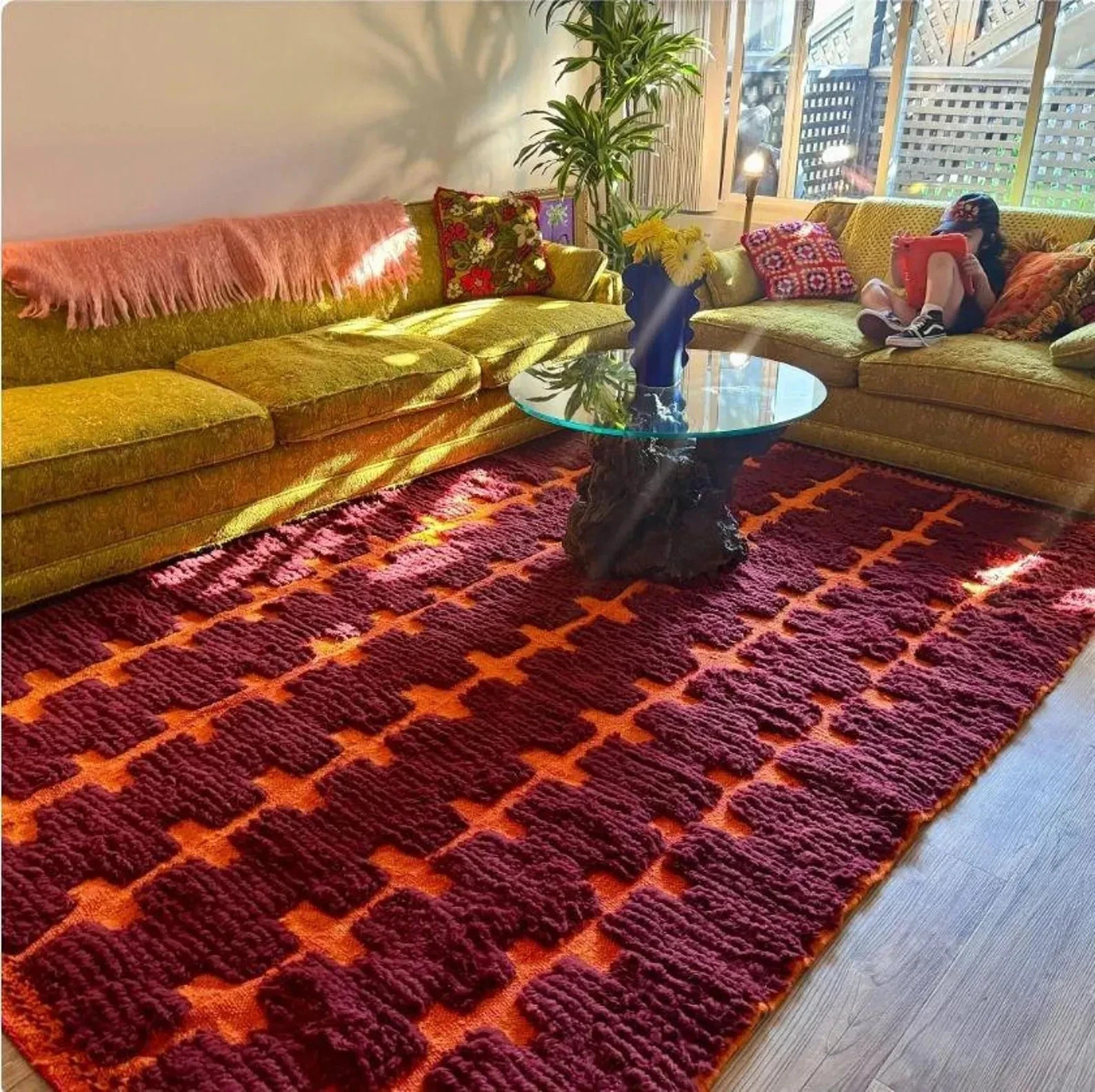Moroccan Rug 6x9 – Handmade Wool Carpet with Boho Geometric 8x10 for living room gallery