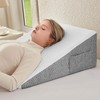 Wedge Pillow for Sleeping & Resting, 24"x24"x10" Memory Foam Cushion with Gre... gallery