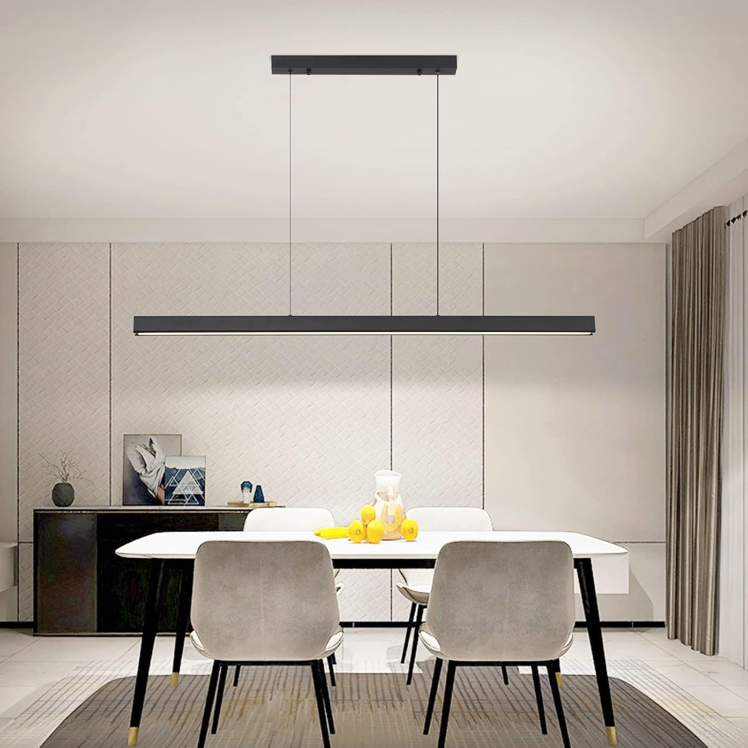 Battery Operated Pendant Light over Kitchen Island, Black Rechargeable Chandelie gallery