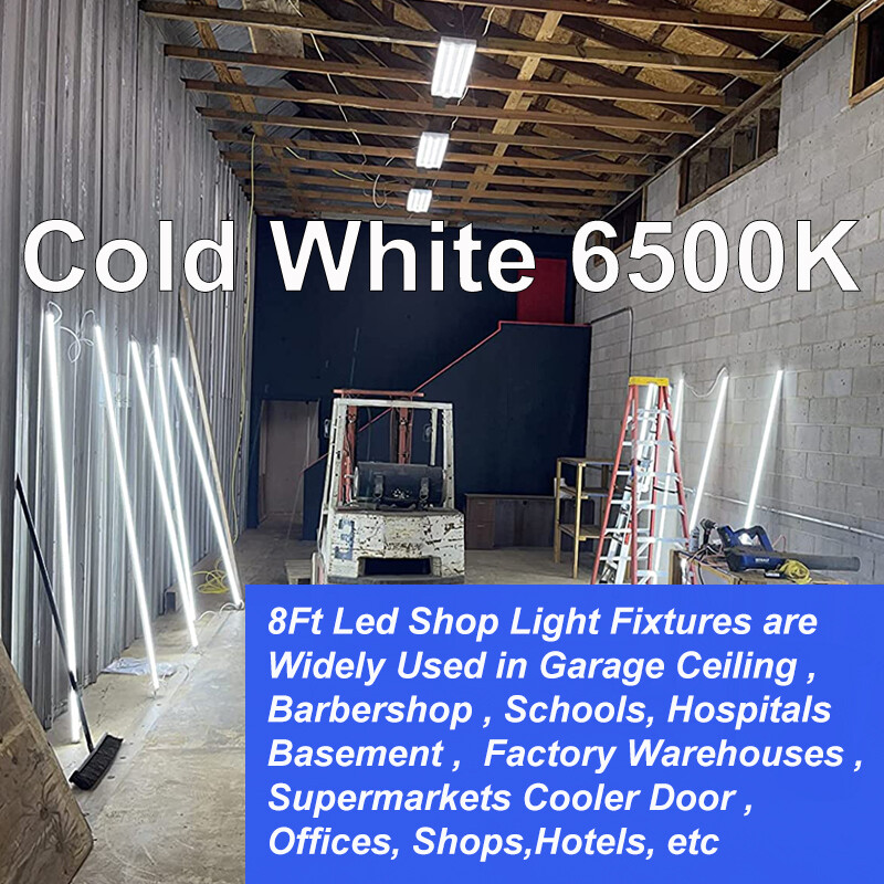 25 Pack 144W T8 Integrated 8Ft Led Light No RF FM Interference Good for Garage gallery