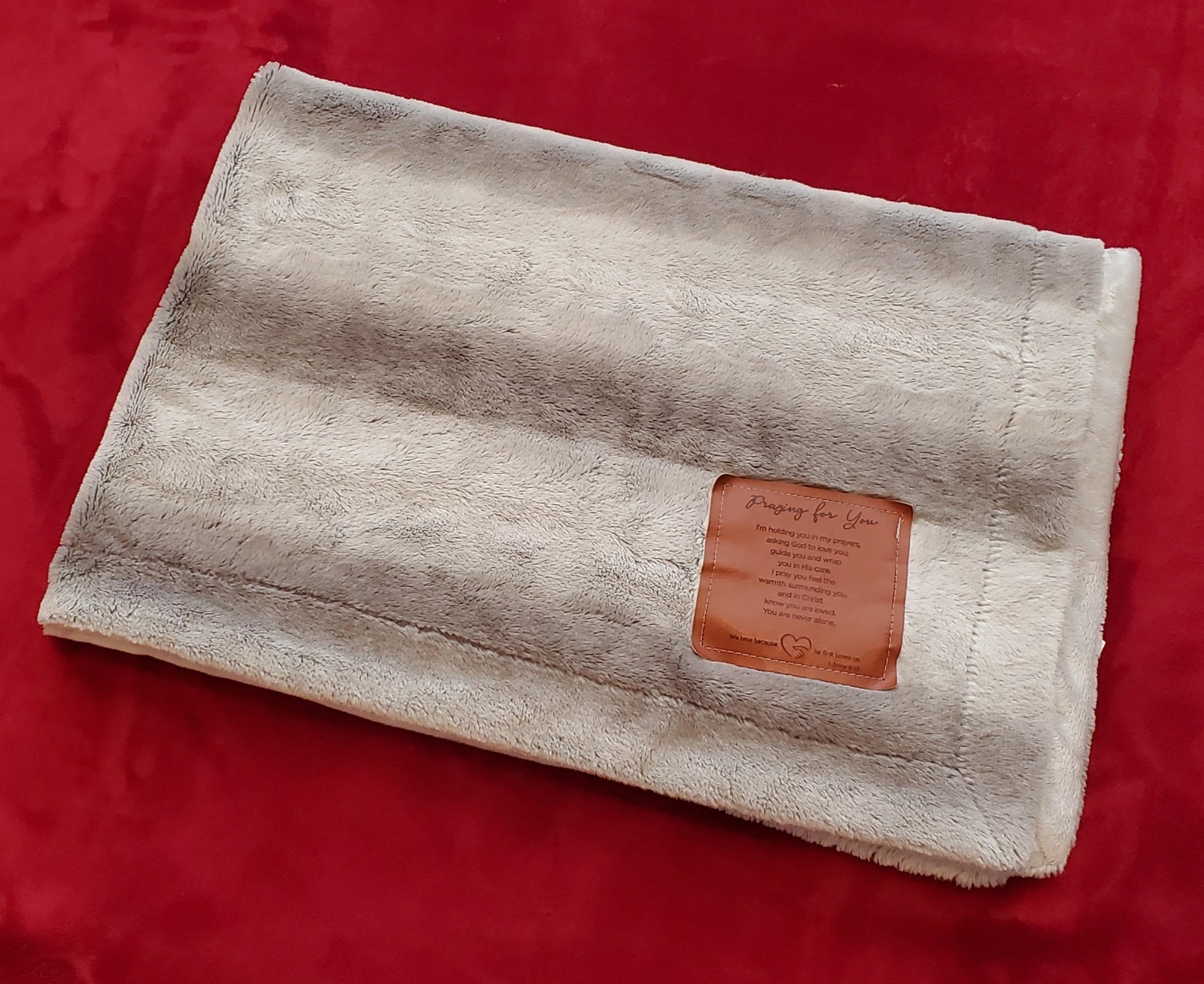 SOFTLY SAID COMFORT THROW BLANKET "PRAYING FOR YOU" INSPIRATIONAL-68" x 46" APPX gallery