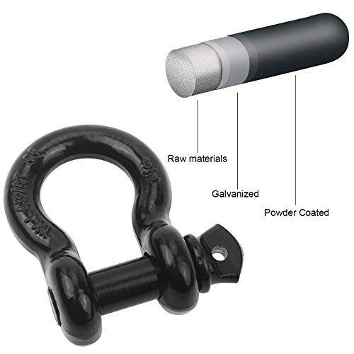 Shackles 3/4"(2 Pack) D-Ring Shackle Rugged 28.5 Ton (57,000 Lbs) Maximum gallery