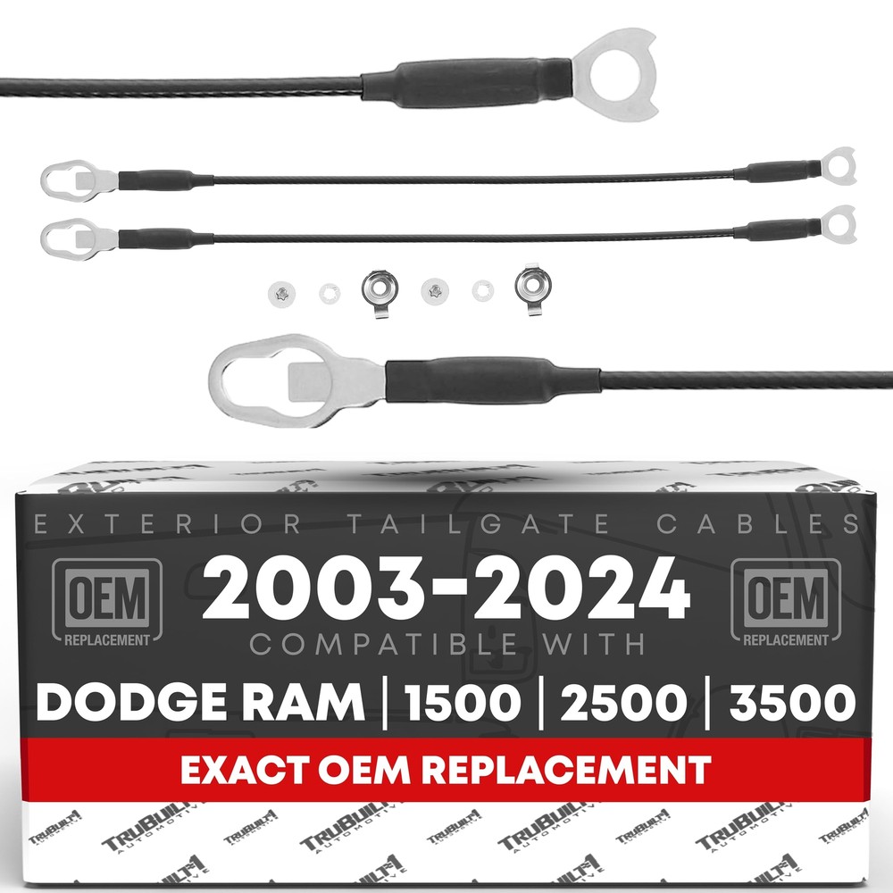 Tailgate Support Cable, Left & Right for Dodge Ram 1500 2500 3500