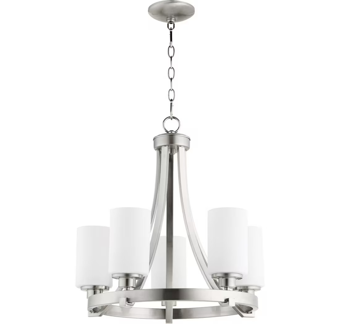 Quorum 6207-5-65 Lancaster 21" 5-Light Chandelier in Satin Nickel gallery