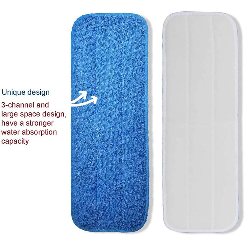 Microfiber Replacement Mop Pad 18" X 6" Wet & Dry Home & Commercial Cleaning Ref gallery