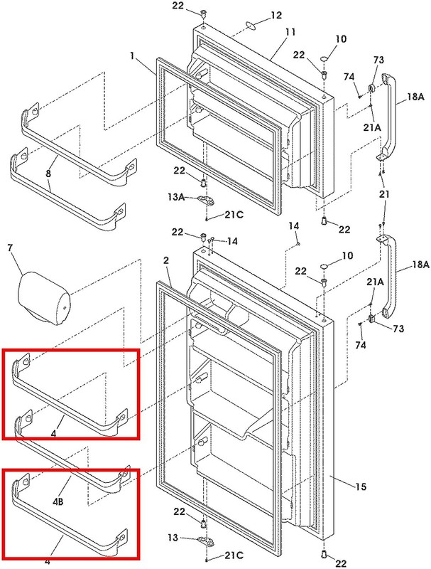 240534901 Ref Door Shelf Rack Bar Compatible with Frigidaire AP3214630 PS734935 gallery