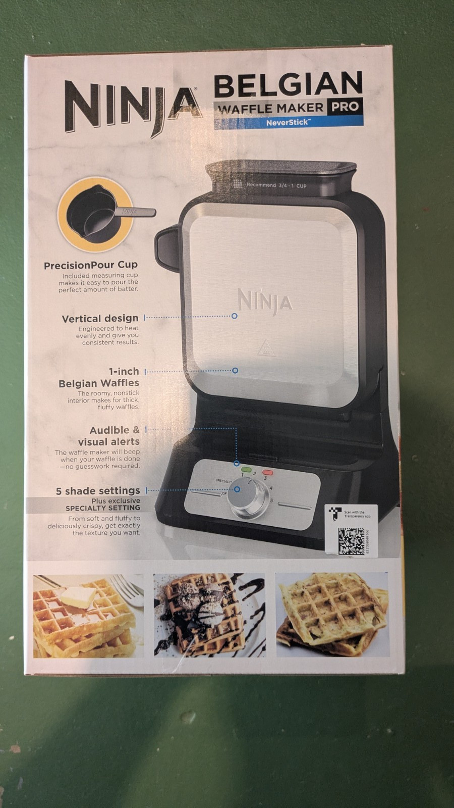 ⭐NEW⭐ Ninja BW1001 NeverStick PRO Belgian Waffle Maker 5 Shades Vertical Design gallery