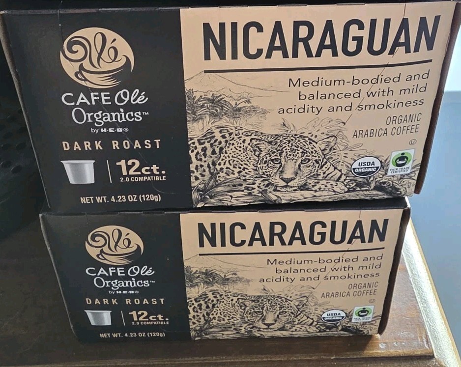 HEB Cafe Ole Coffee - Nicaraguan Dark Roast K-CUP 72 Count (Six-12 Count Boxes) gallery