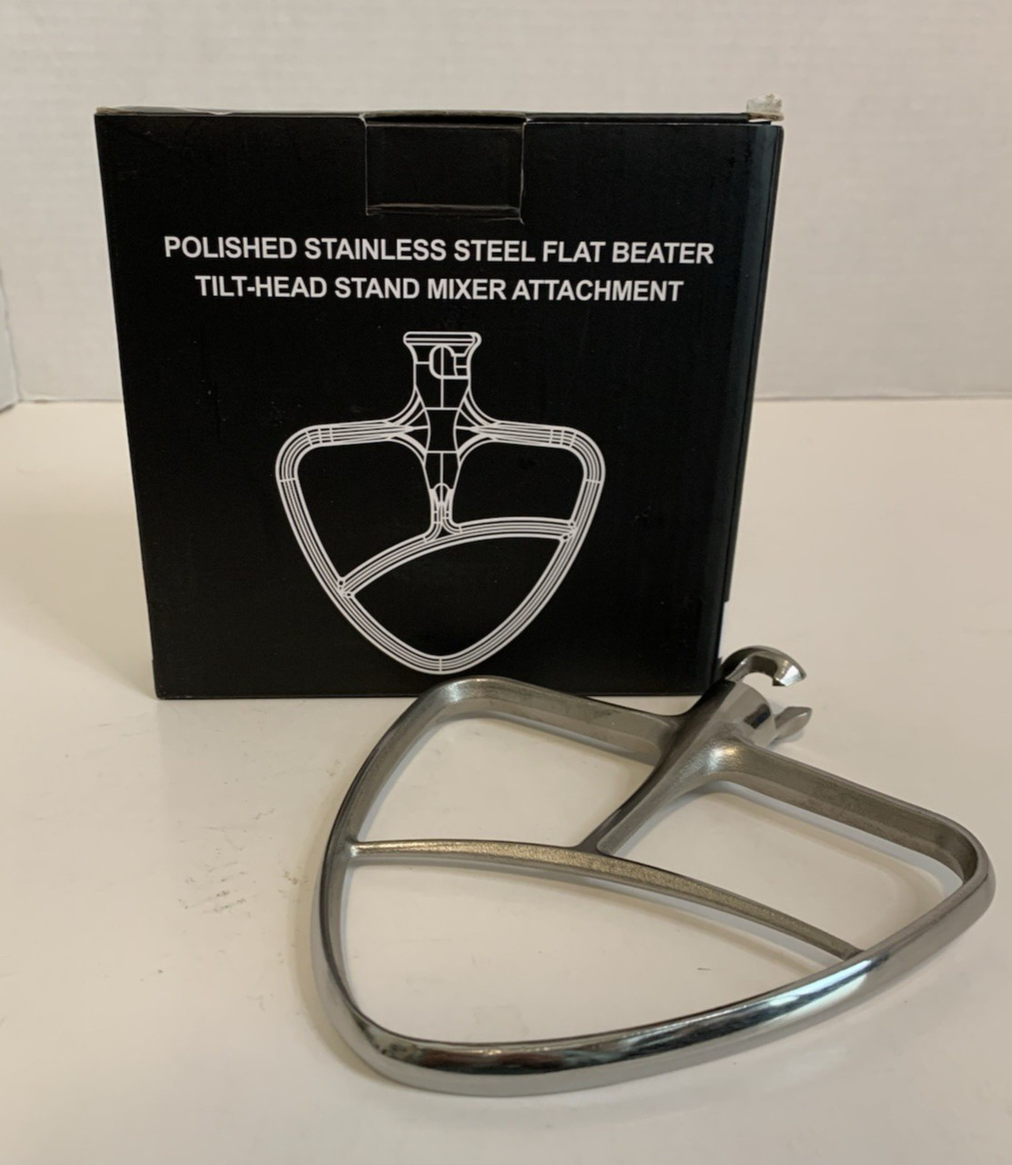 Polished Stainless Steel Flat Beater Silver for Tilt-Head Stand Mixer gallery