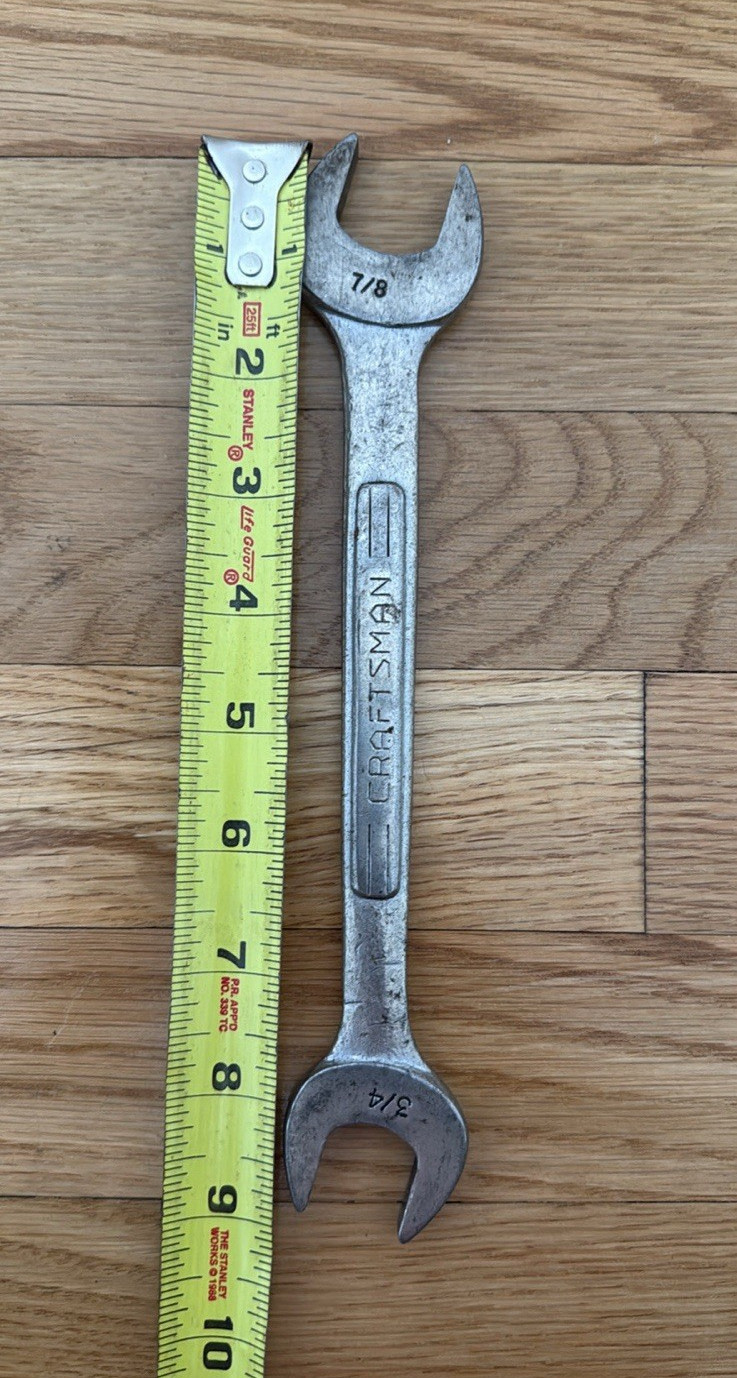 Craftsman Double End Open End Alloy Steel Wrench 3/4 x 7/8 in SAE 35433 gallery