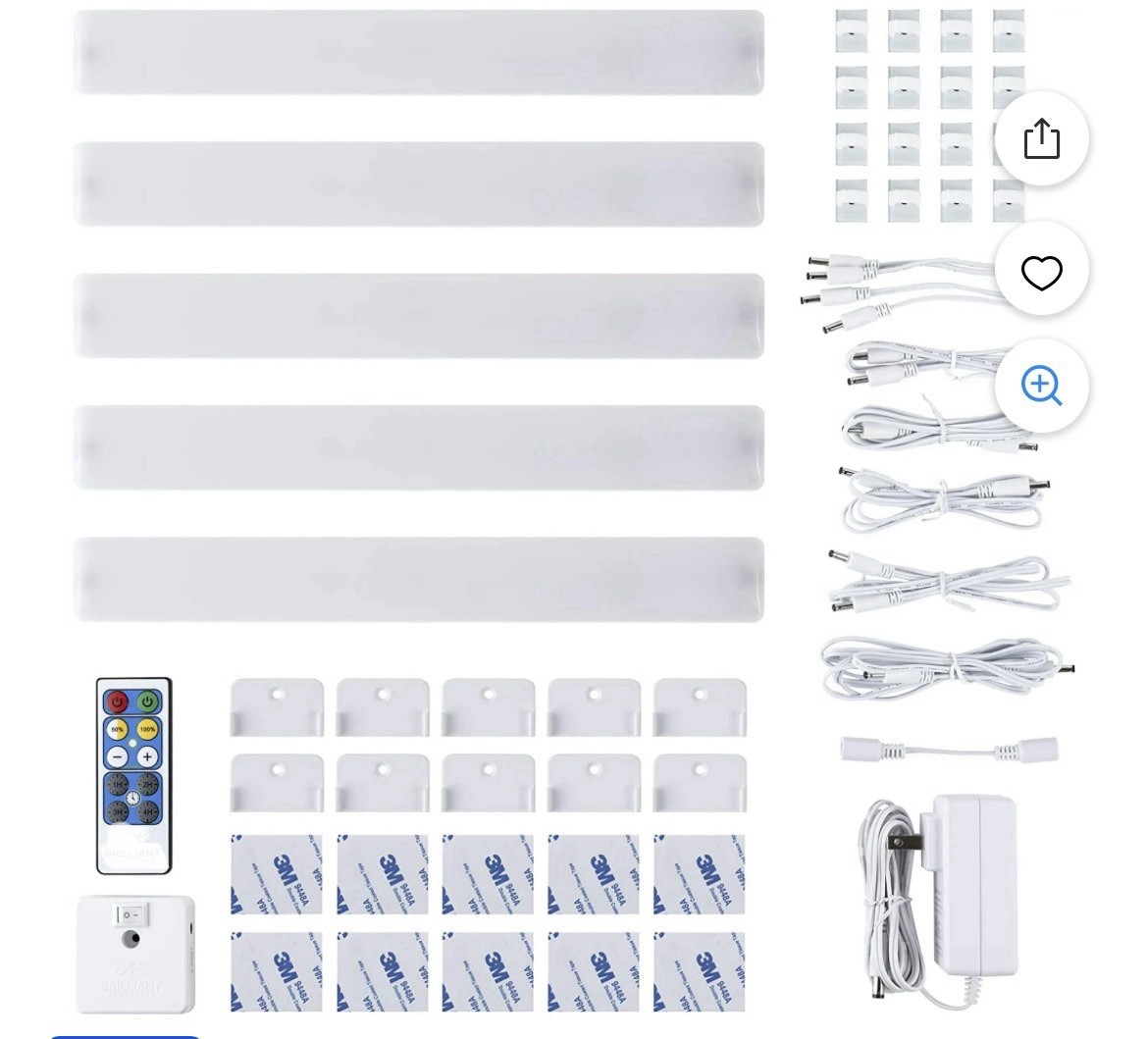 Wired 12 Inch LED Under Cabinet Light Kit With 5 Bars And Remote Control gallery