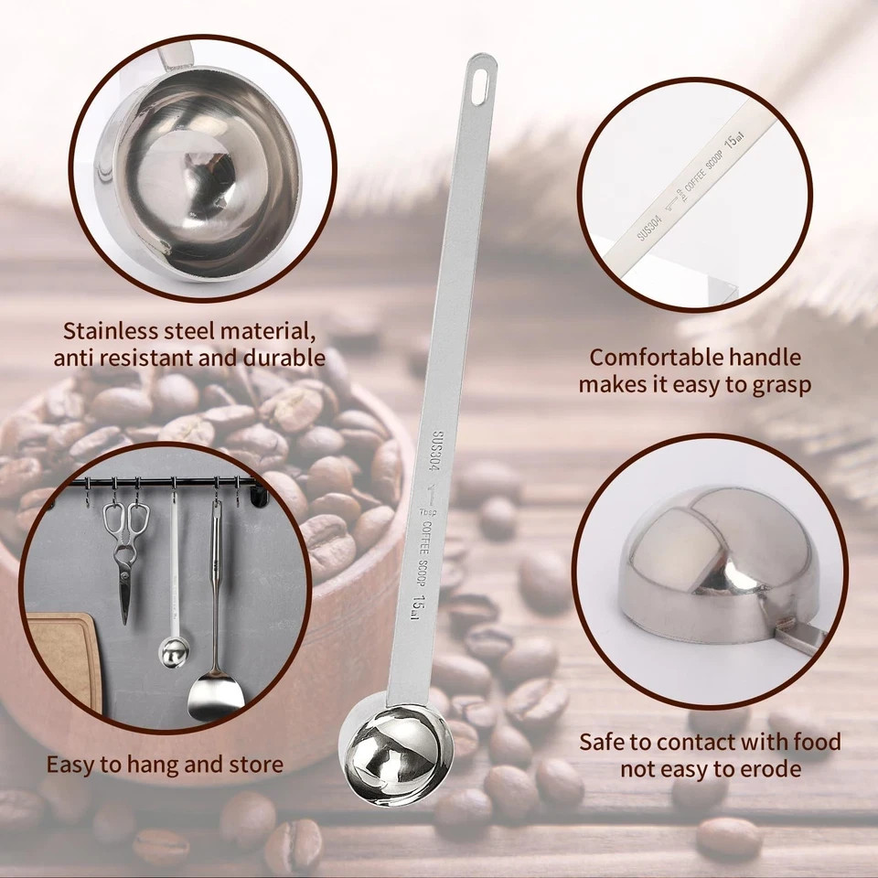 1 Tablespoon Coffee Scoop Stainless Steel Long Handle Measuring Spoon 1 tbsp ... gallery