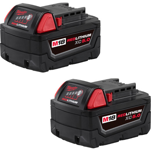 Milwaukee 48-11-1852 M18 REDLITHIUM XC5.0 Extended Capacity Battery 2-PK gallery