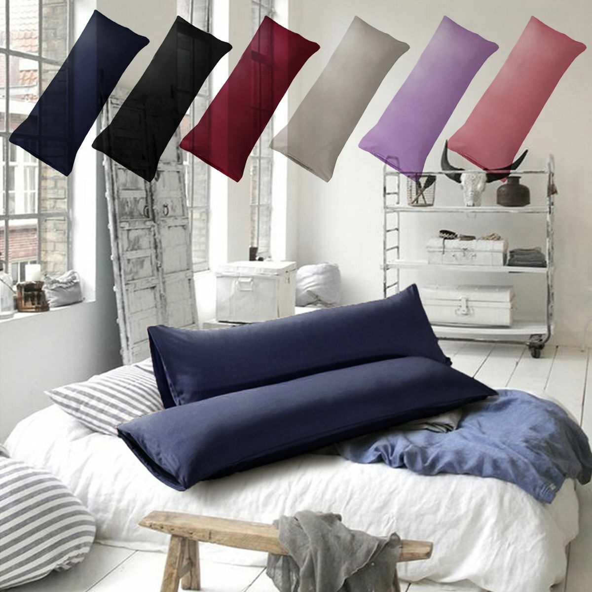 King Size Long Body Pillow Case Cover Soft Microfiber Long Pillowcases 2025 gallery