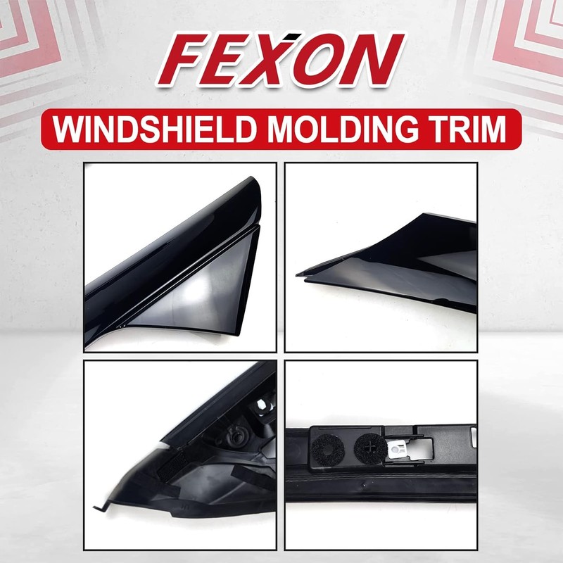 Windshield A-Pillar Molding Trim Kit Left Driver Right Passenger Side Compatible gallery