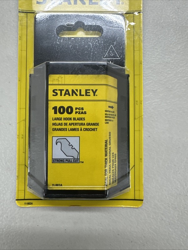 - Stanley 11-983A Large Hook Utility Blades 100 Pack – Heavy Duty Replacement gallery