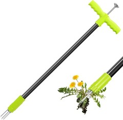 3 Claws Weed Puller Tool Stand Up with Long Ergonomic Handle Heavy Duty
