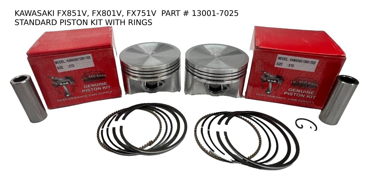 2 STANDARD PISTON KIT WITH RINGS FITS KAWASAKI 13001-7025 FX851V FX801V FX751V gallery