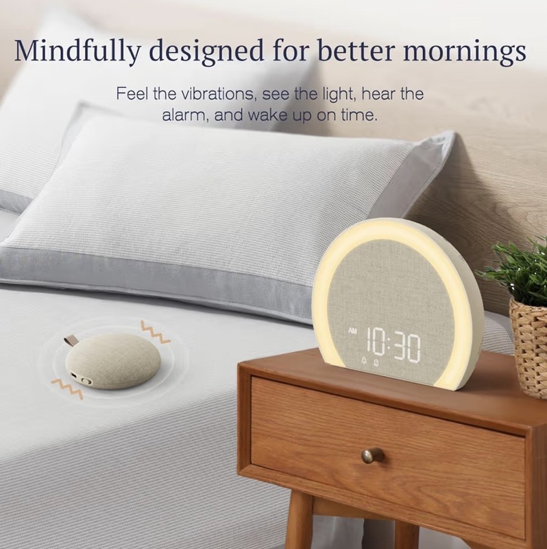 Extra Loud Alarm Clock with Wireless Bed Shaker Vibrating Dual Alarm wLight Wake gallery