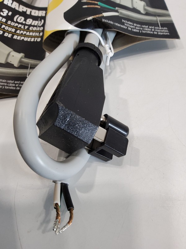 PAPTOR™ RAP33003 APPLIANCE POWER SUPPLY CORD 16Gauge 13A-125V-1625W 3' Gray Qt.2 gallery