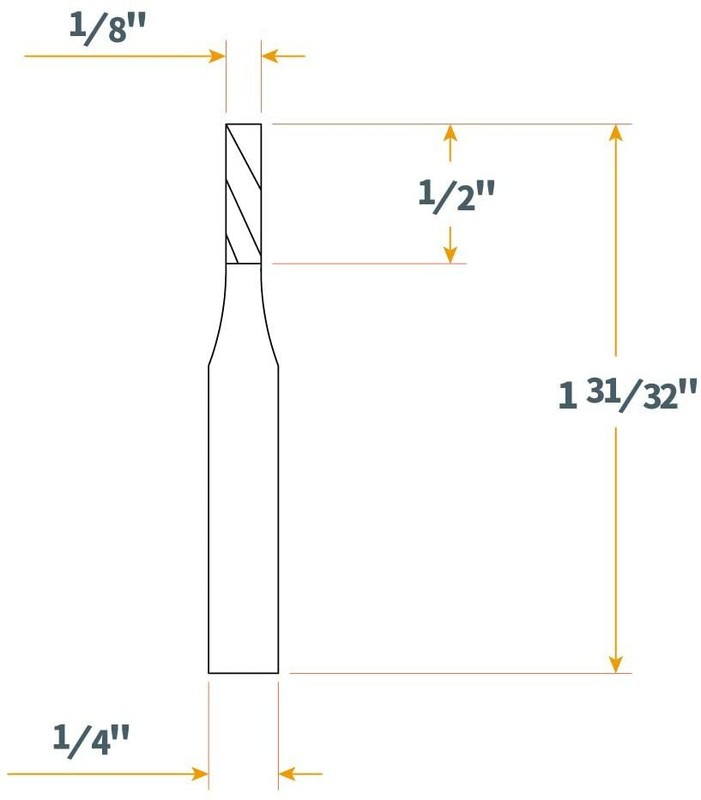 POWERTEC 71333 Router Bits Solid Brass Inlay Kit For 1/4 Templates for High RPM gallery