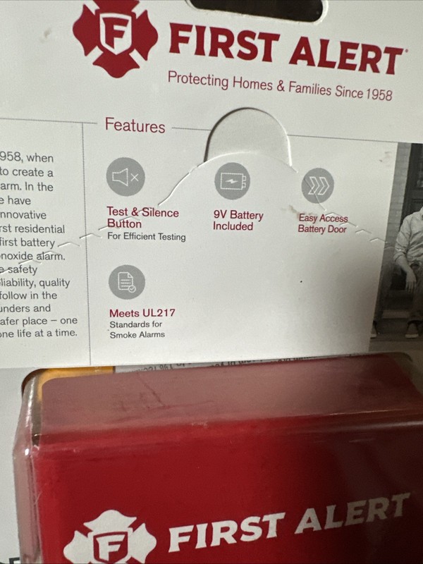 First Alert Battery Ionization Smoke Alarm Detector Safety All Rooms 1039796 NEW gallery