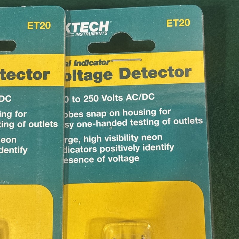 2- Extech ET20 Voltage Tester 100-250V AC/DC Electrical Circuit Detector gallery