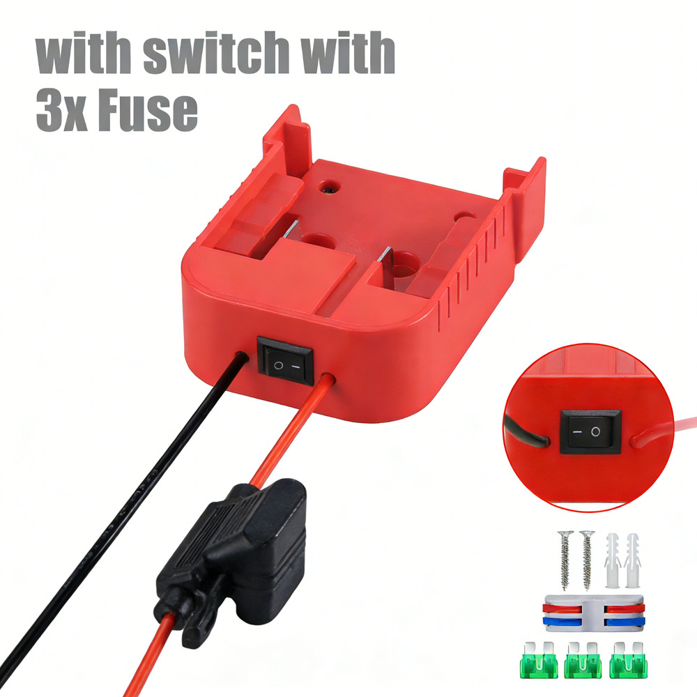 DIY Adapter Power Wheel Compatible With Milwaukee 18V Battery Connect Dock