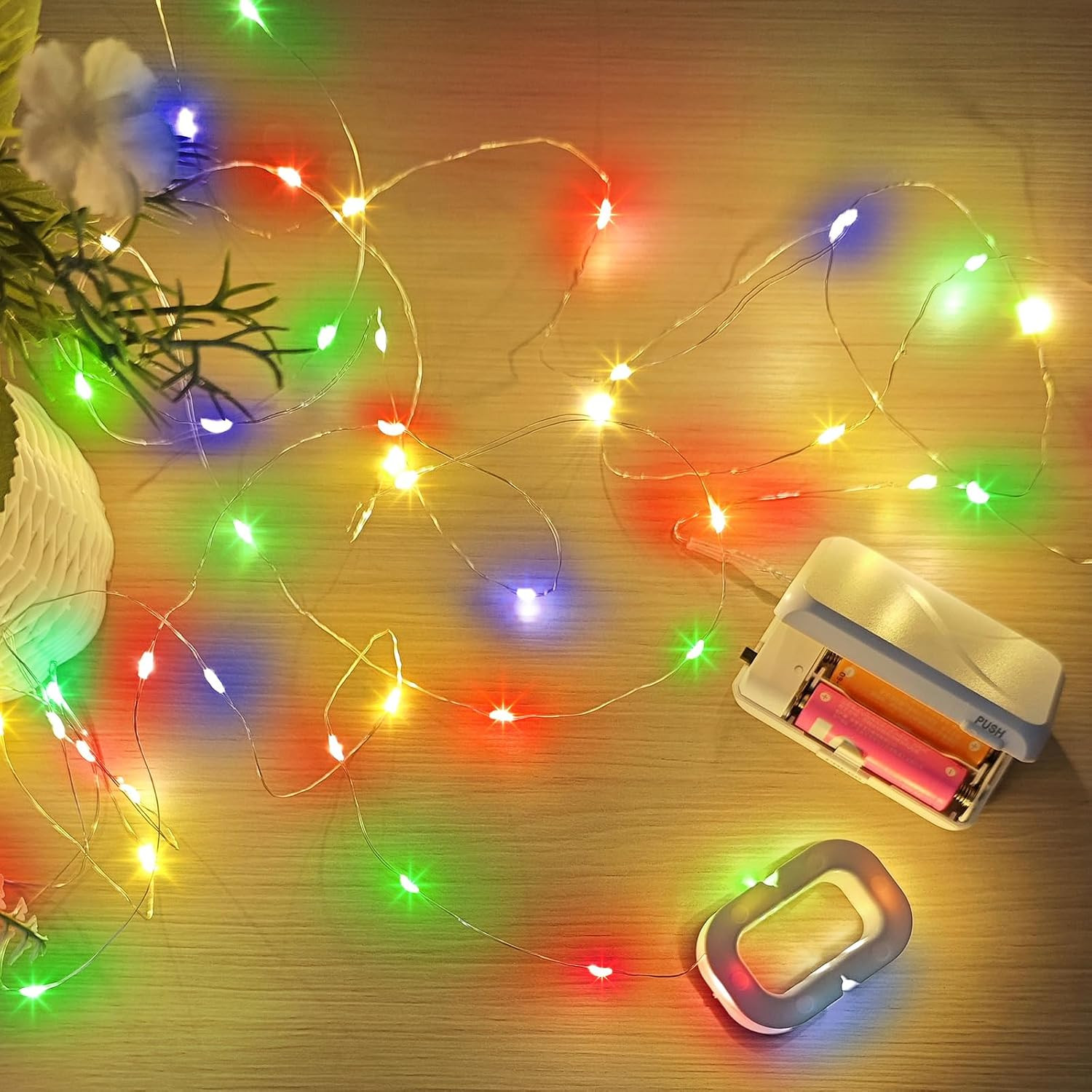 16FT Fairy Lights with Spool,Ultra-Bright 50 Leds Battery Operated Copper Wire S gallery