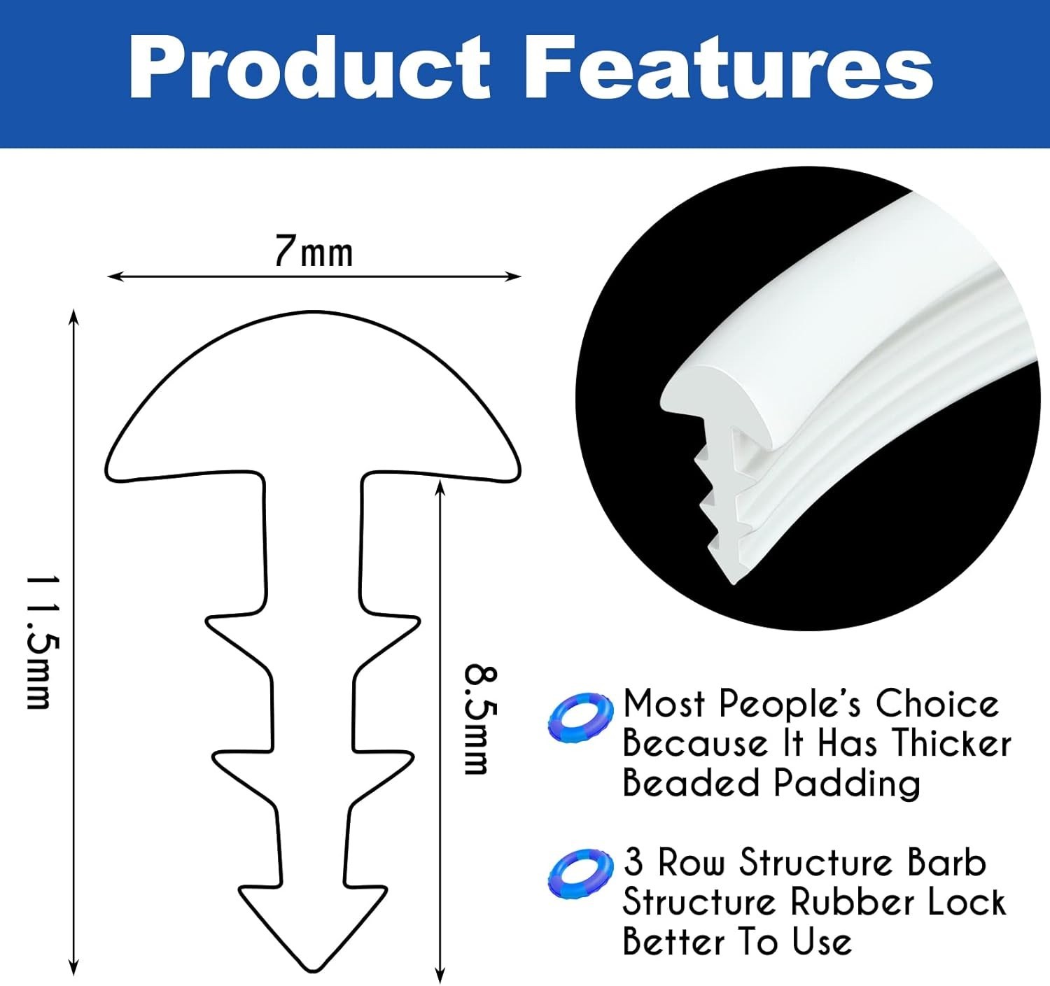 180 Ft Swimming Pool Liner Lock Roll Pool Bead Lock White Pool Liner Bead Wedge gallery