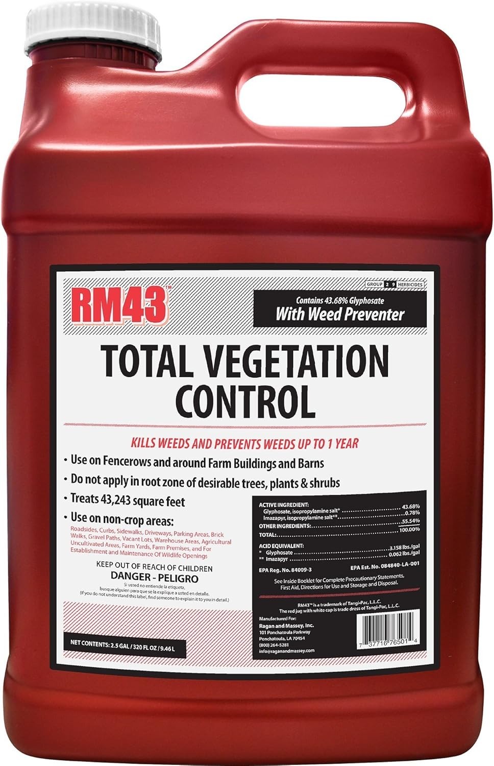 RM43 Weed Killer 43% Glyphosate Total Vegetation Control Herbicide 2.5 Gallon gallery