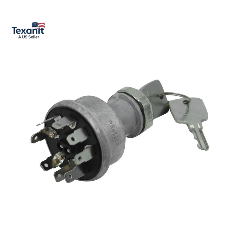 Ignition Key Switch RE45963 50712065 Compatible with John Deere Tractors 5200 52 gallery