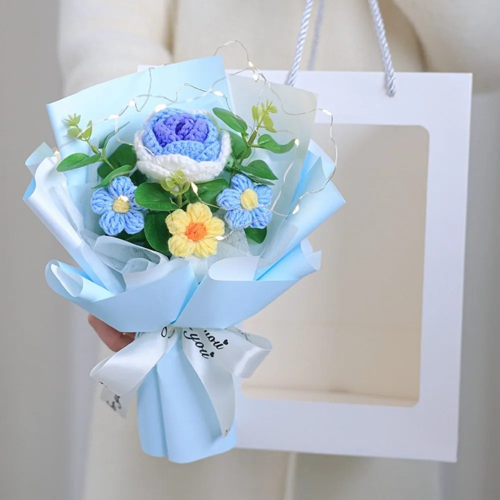 Crochet Daisy Flower Bouquet – Knit Floral Home Decor gallery