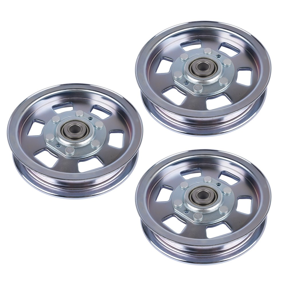 3Pcs Flat Idler Deck Pulleys for Bad Boy ZT 48" 50" 60" MZ 48" 54" Deck Models