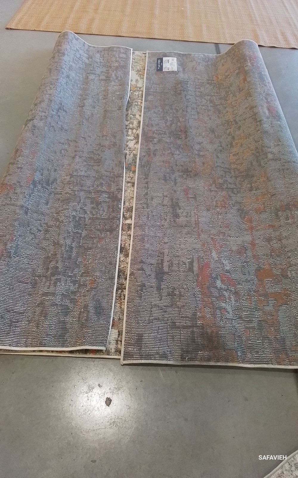 GREY / ORANGE 8'-0" x 10'-0" Back Stain Rug, Reduced Price 1172789956 MAD460F-8 gallery