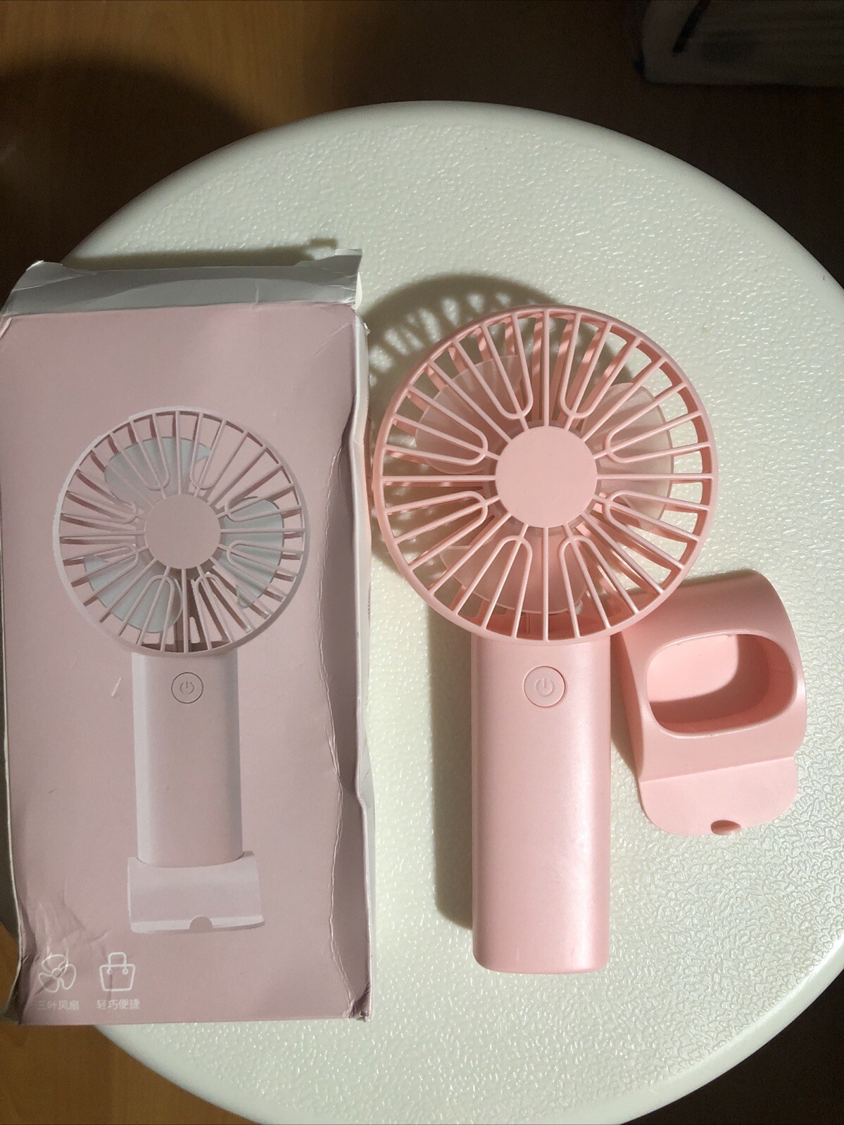 Mini USB Charging Handheld Fan Desktop Small Fan with Mobile Phone Holder Portab gallery