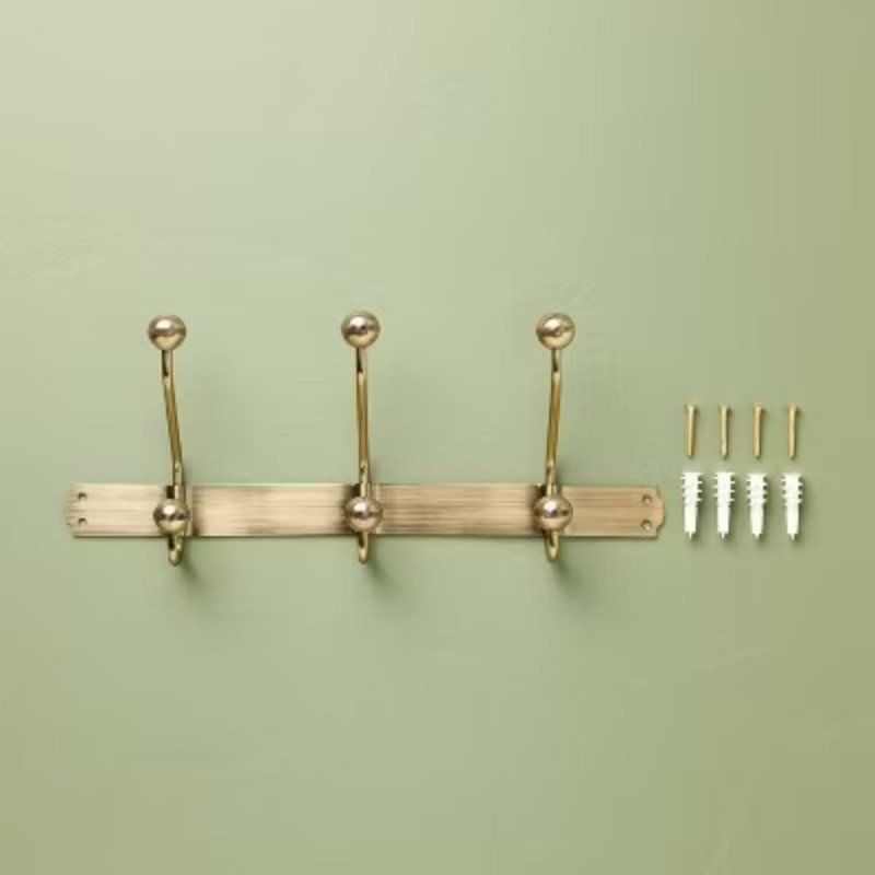 Brass Single Wall Hook - 14 Inches (L), 5.5 Inches (W), 2.5 Inches thick gallery