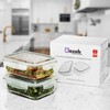6.5 Cups/ 52 Oz 4 Piece (2 Containers +2 Lids) Glass Food Storage/Baking Cont... gallery