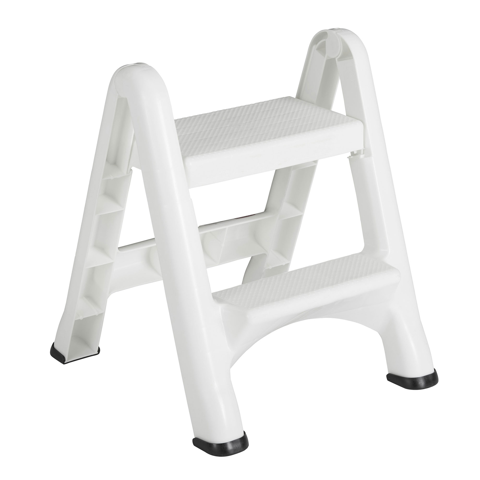 Rubbermaid EZ Two Step Durable Folding Plastic Ladder Step Stool, White gallery