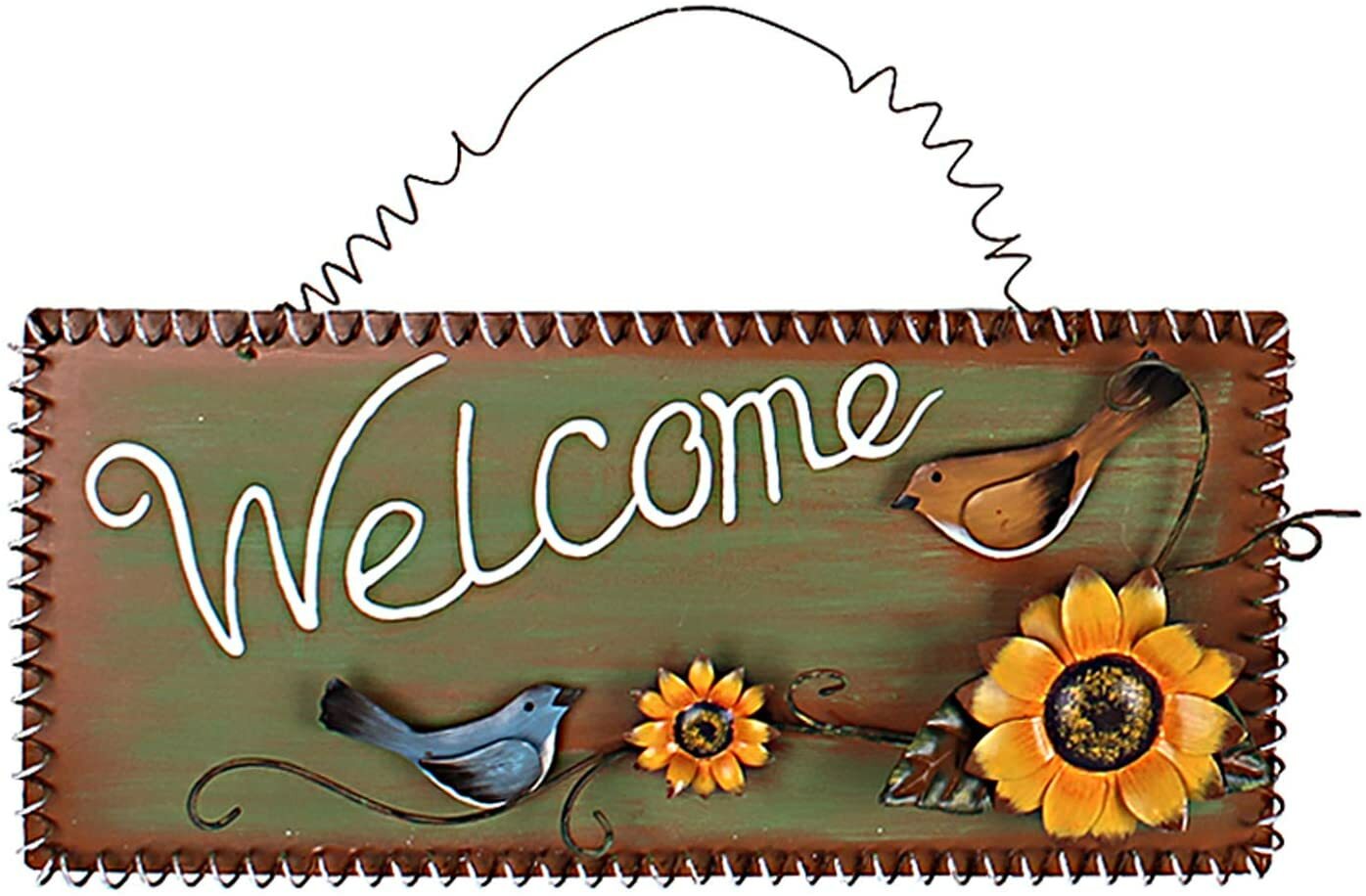 Vintage Sunflower Decor Welcome Sign for Front Door, Garden Themed Welcome Door gallery