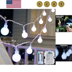 Globe String Lights Battery Operated – 21 Feet 60 Led Twinkle Fairy Lights, 8…