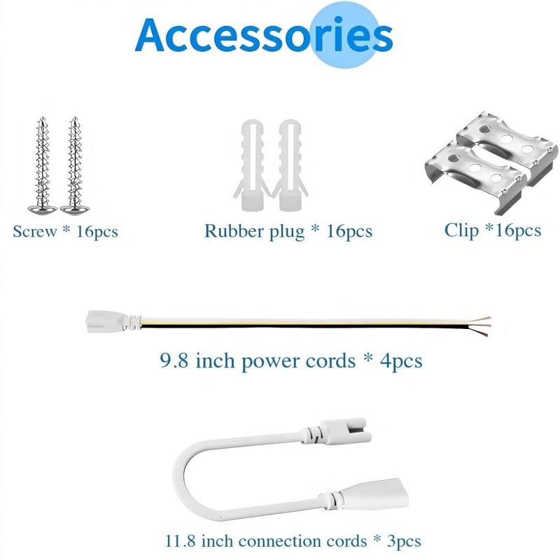 4~20Pack Led Tube Light 4FT D Shape 50W 5000K Daylight T8 LED Shop Light Fixture gallery