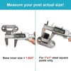 20 Pack Square Post Flange Base Fits 1" X 1" Sqaure Tube, Aluminum Wall Mount Ra gallery